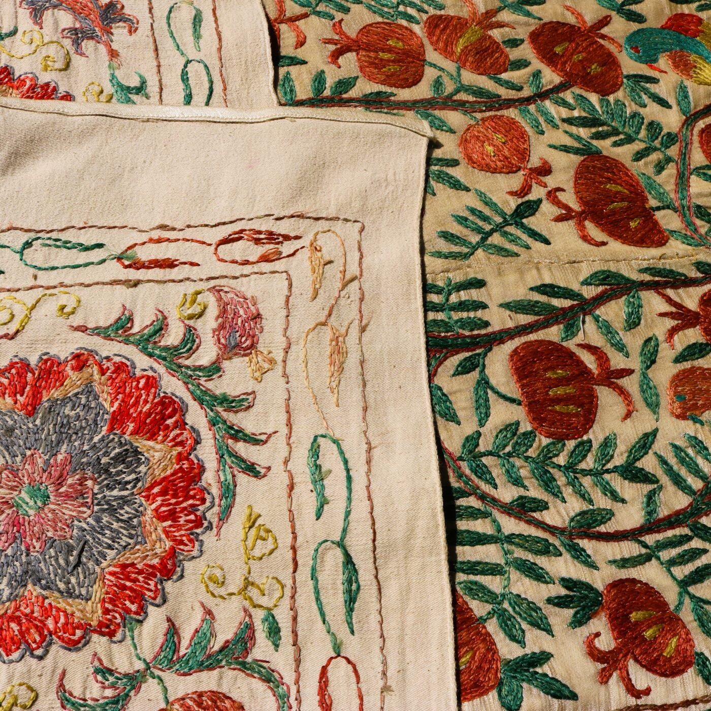 IMG_1742 Handmade Uzbek Suzani Embroidery, Wall Hanging, Table Cover, Bedspread