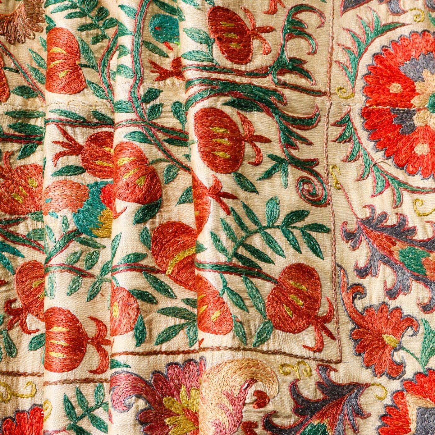 IMG_1746 Handmade Uzbek Suzani Embroidery, Wall Hanging, Table Cover, Bedspread