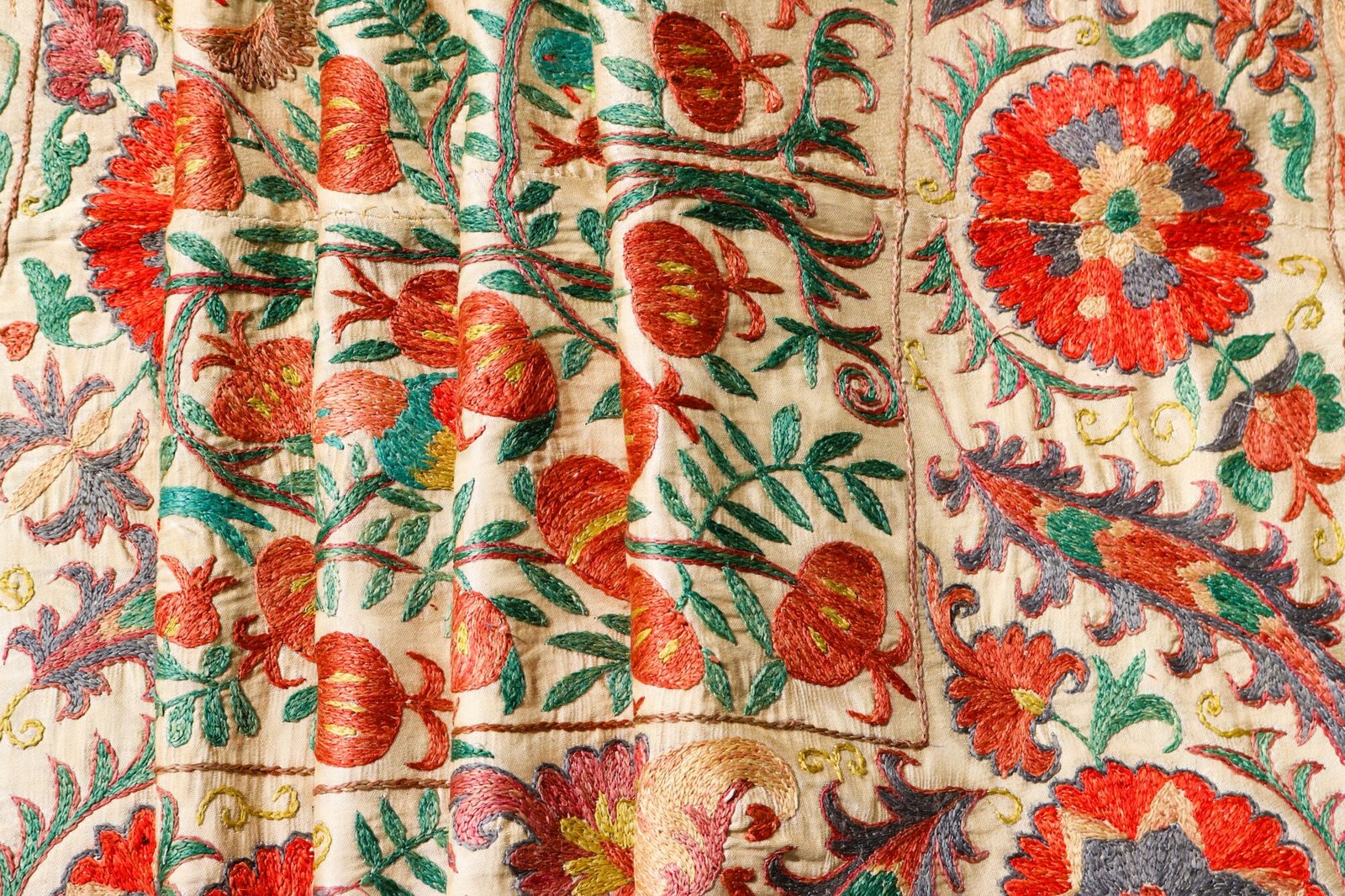 IMG_1746 Handmade Uzbek Suzani Embroidery, Wall Hanging, Table Cover, Bedspread