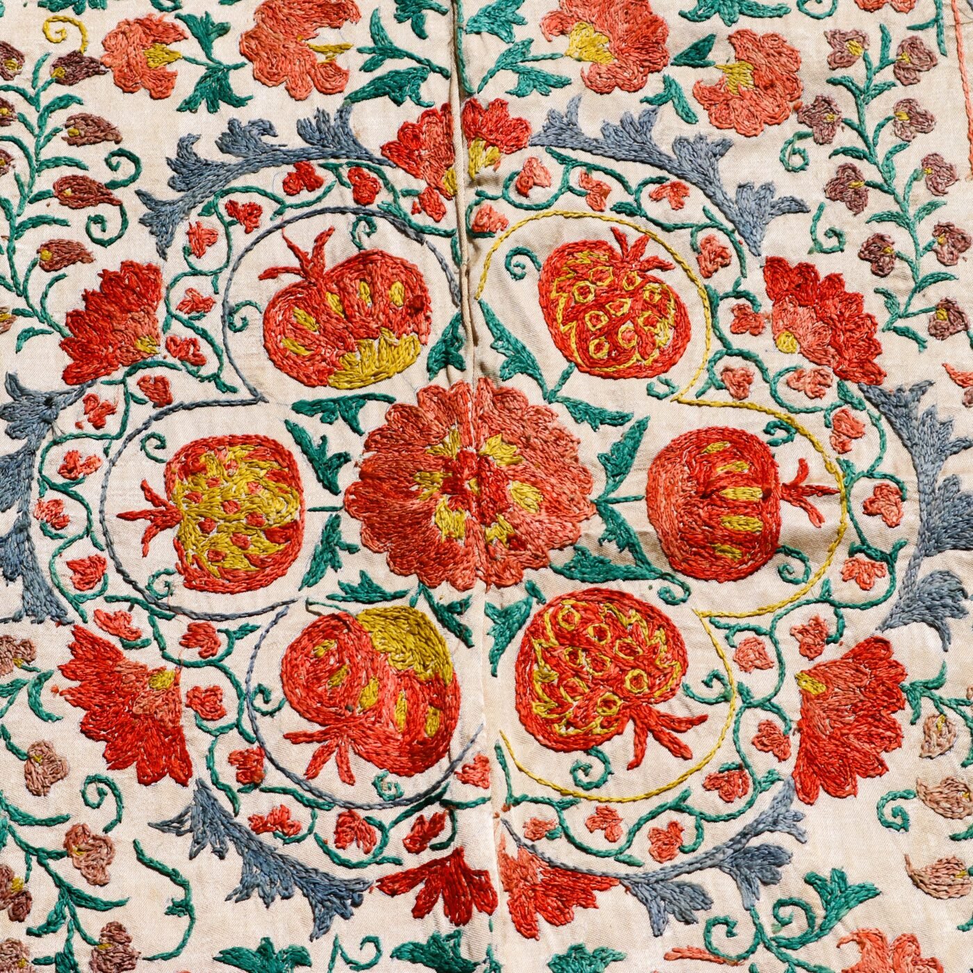 IMG_1751 Handmade Uzbek Suzani Embroidery, Wall Hanging, Table Cover, Bedspread