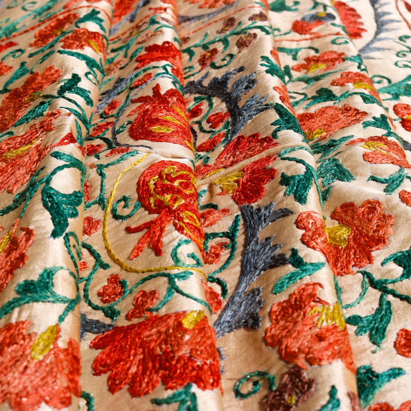 IMG_1759 Handmade Uzbek Suzani Embroidery, Wall Hanging, Table Cover, Bedspread